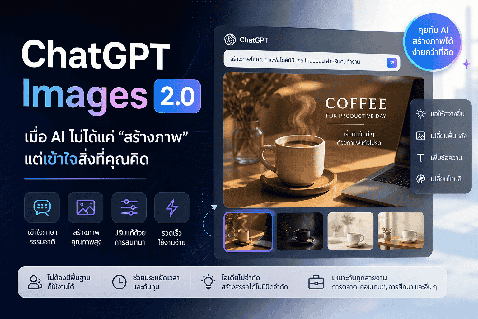 ChatGPT Images 2.0 คืออะไร? เมื่อ AI ไม่ได้แค่ “สร้างภาพ” แต่เข้าใจสิ่งที่คุณคิด